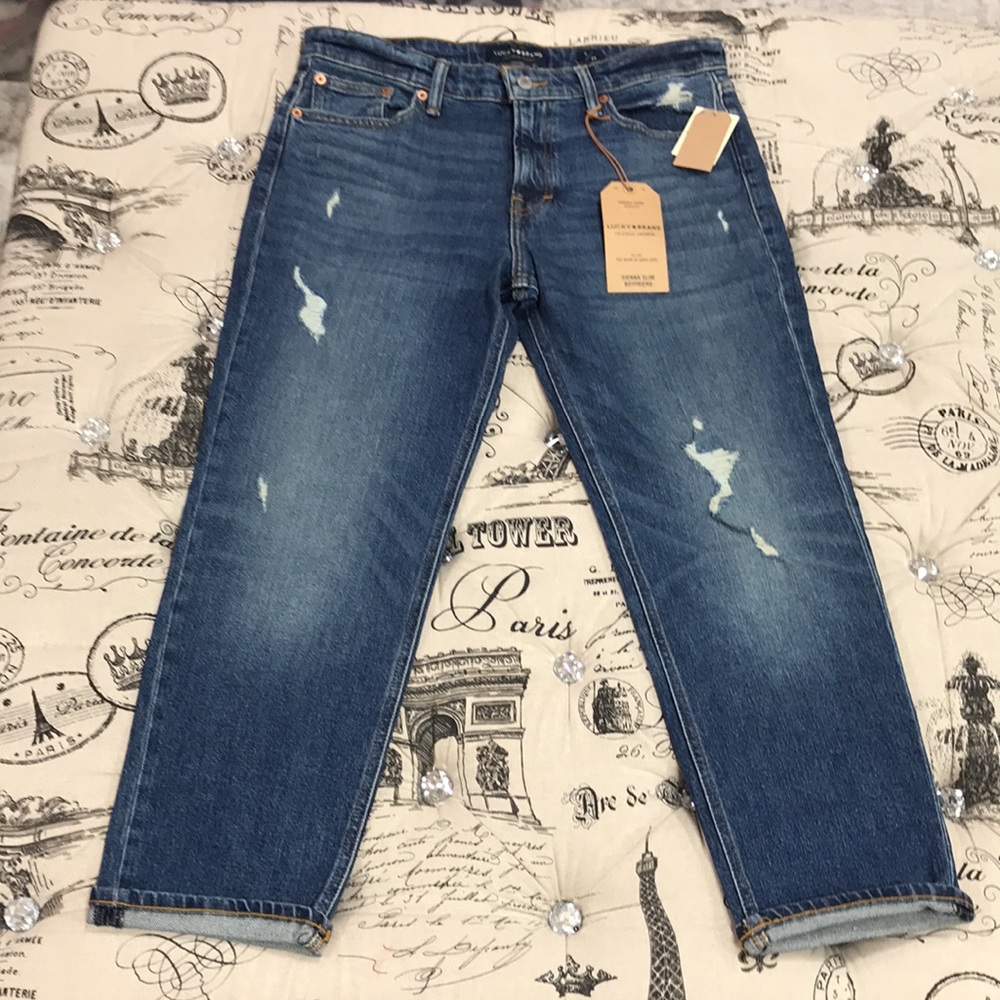🎁 Lucky Brand Sienna Slim Boyfriend Jeans - Picture 3 of 7